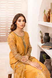 Canary 3Pc - Embroidered Luxe PRET - BATIK