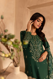 Sage Green 3Pc - Embroidered Lawn Dress - BATIK