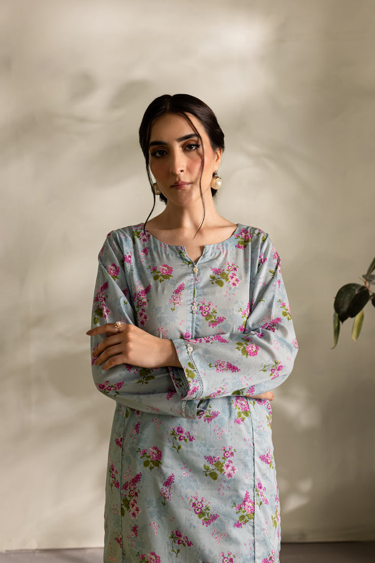 Elania 2Pc - Printed Lawn Dress - BATIK