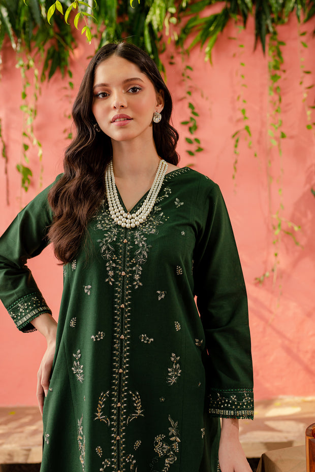 Liana 2Pc - Embroidered Khaddar Dress - BATIK
