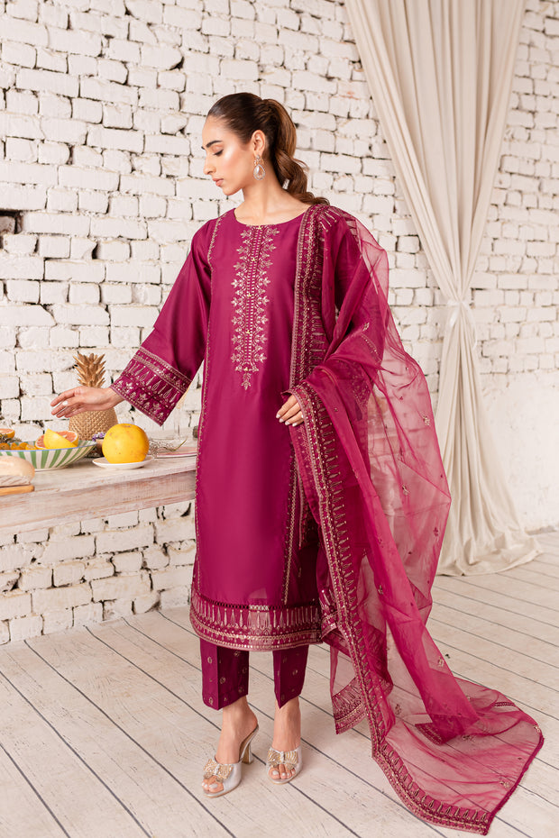 Morus 3Pc - Embroidered Lawn Dress