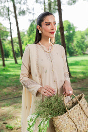 Saige 3Pc - Embroidered Karandi Dress - BATIK