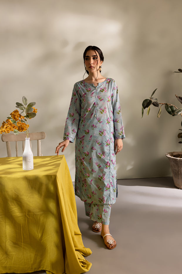 Elania 2Pc - Printed Lawn Dress - BATIK