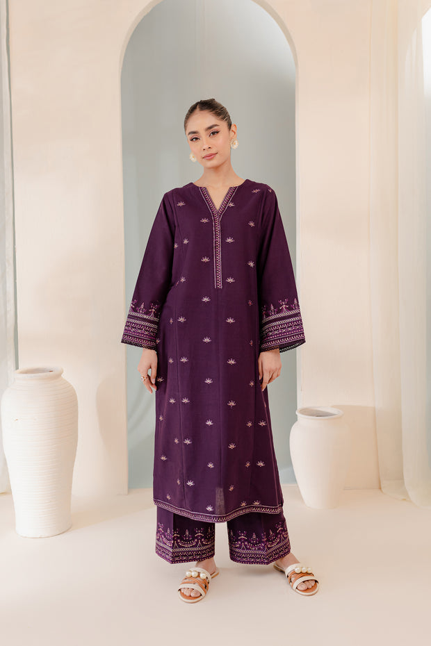 Megumi 2Pc - Embroidered Khaddar Dress - BATIK