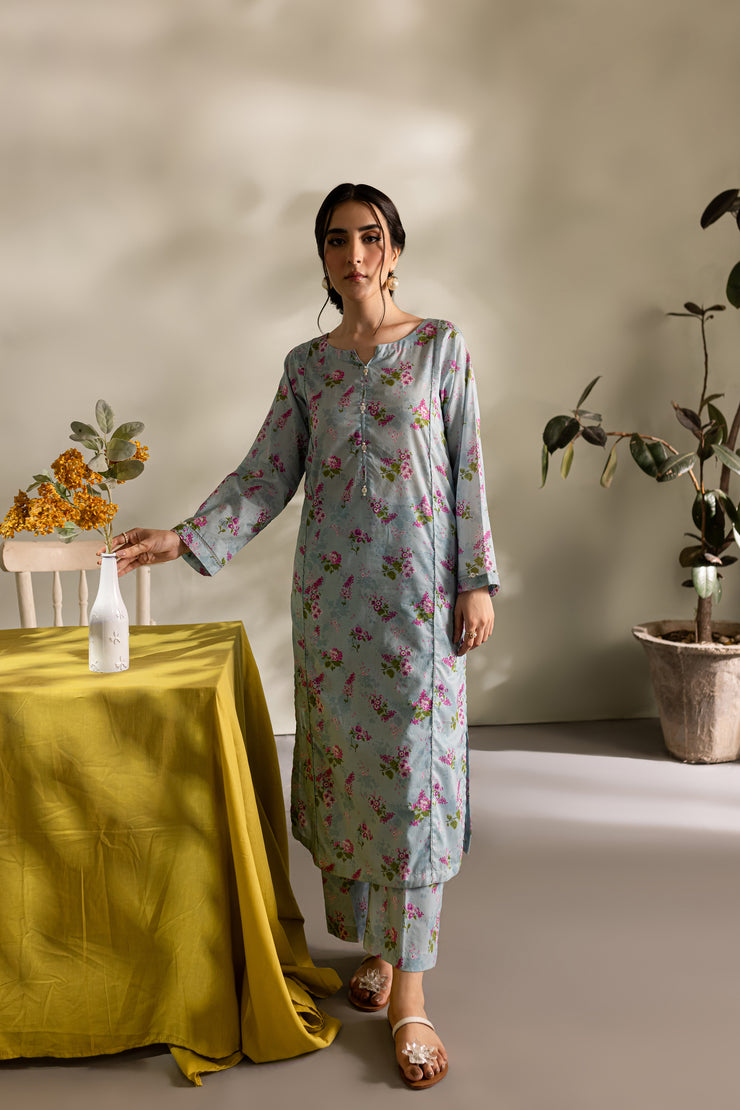 Elania 2Pc - Printed Lawn Dress - BATIK