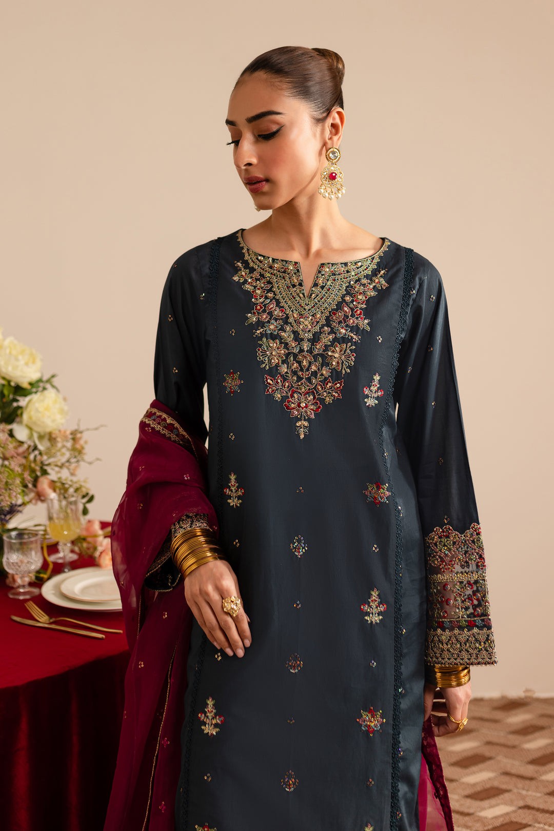 Sailesh 3Pc - Embroidered Luxe Pret