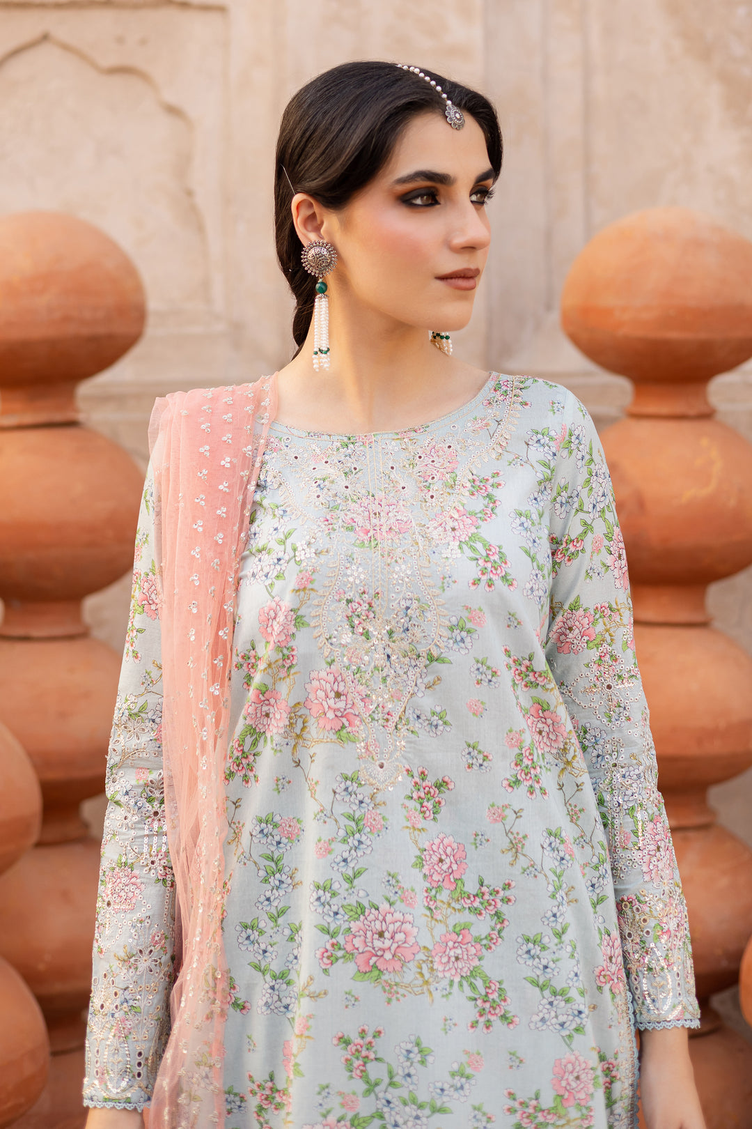 Zerin 3Pc- Printed Lawn Dress
