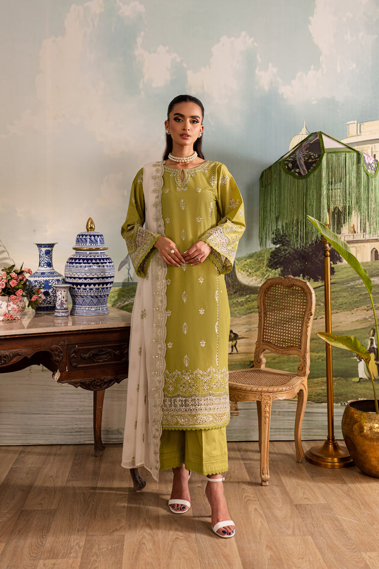 Peiris 3Pc - Embroidered Lawn Dress - BATIK