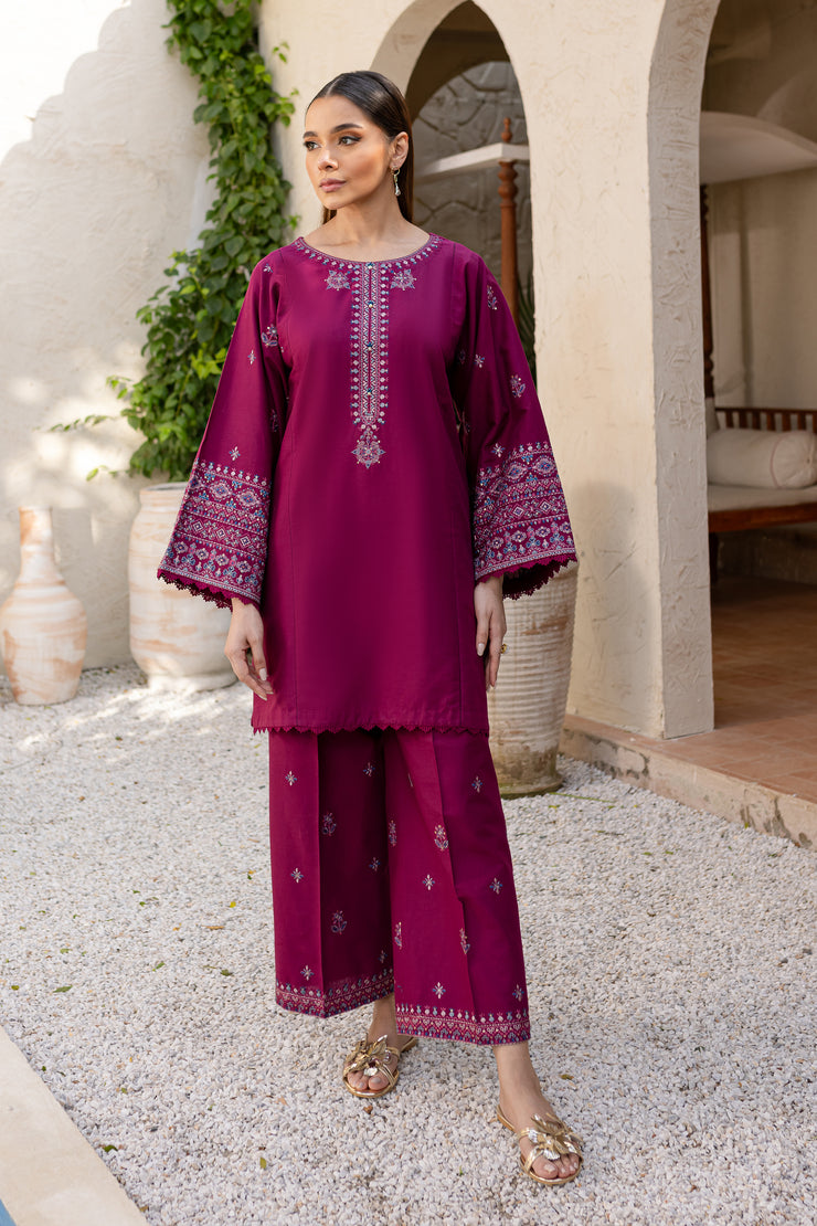 Kelesto 2Pc - Embroidered Khaddar Dress