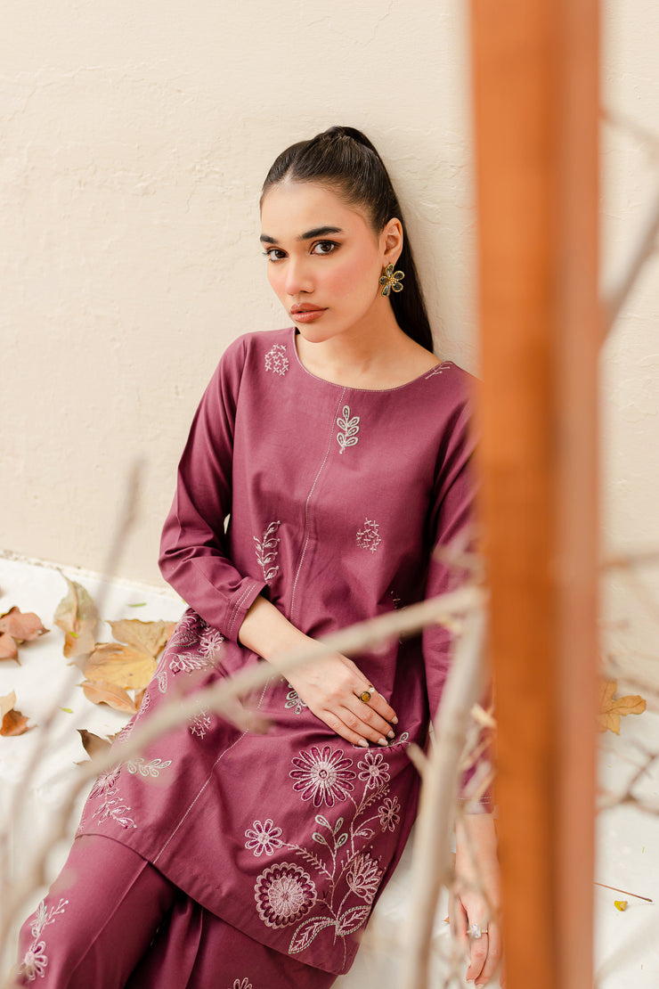 Livy 2Pc - Embroidered Khaddar Dress - BATIK