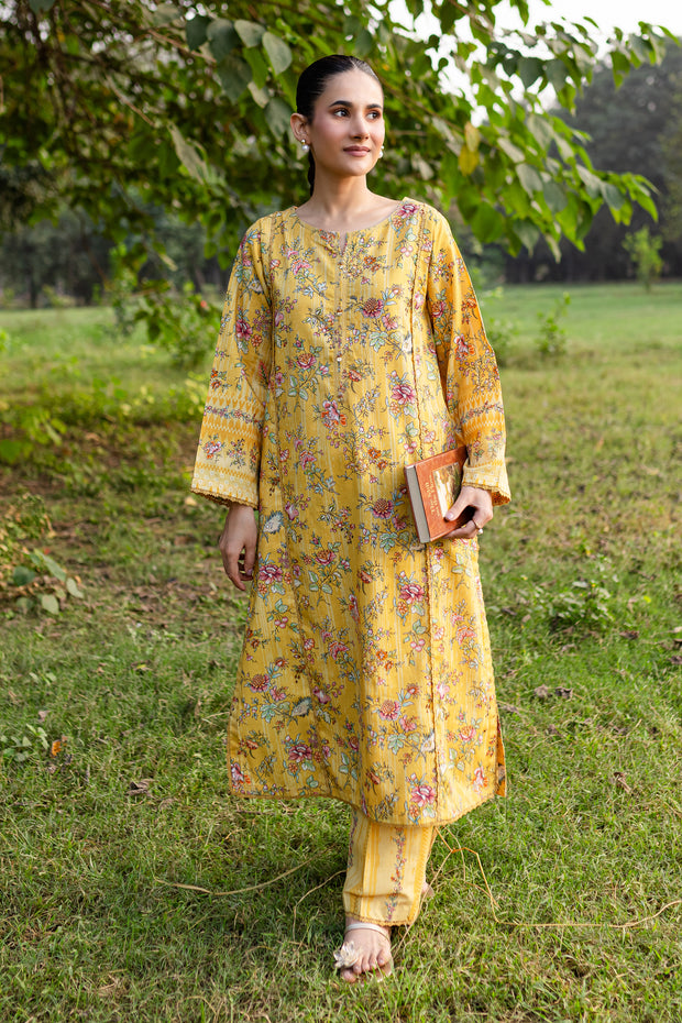 Edna 2Pc - Printed Khaddar Dress