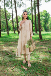Saige 3Pc - Embroidered Karandi Dress - BATIK