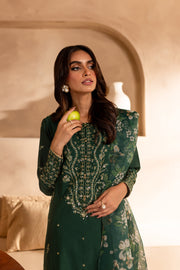 Sage Green 3Pc - Embroidered Lawn Dress - BATIK