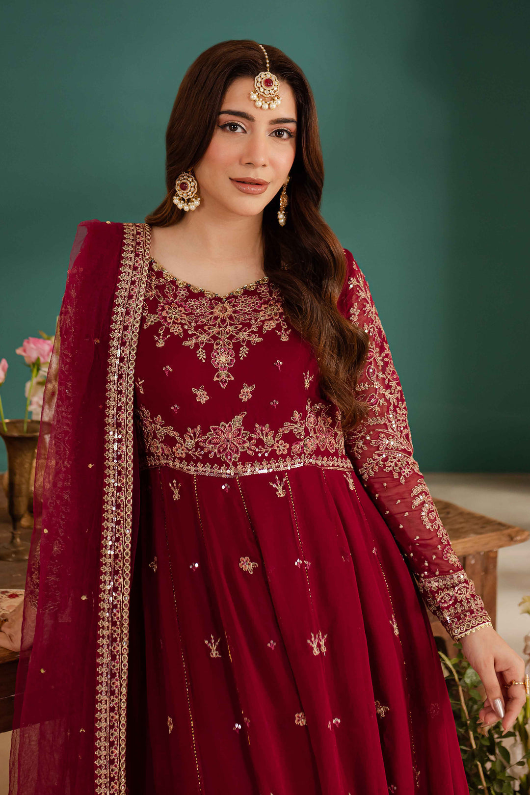 Zauq 3Pc - Embroidered Luxe Pret