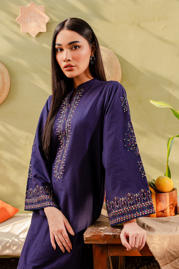 Ash 2Pc - Embroidered Khaddar Dress - BATIK