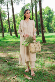 Saige 3Pc - Embroidered Karandi Dress - BATIK