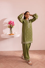 Grass Pearl 2Pc - Embroidered Lawn Dress - BATIK