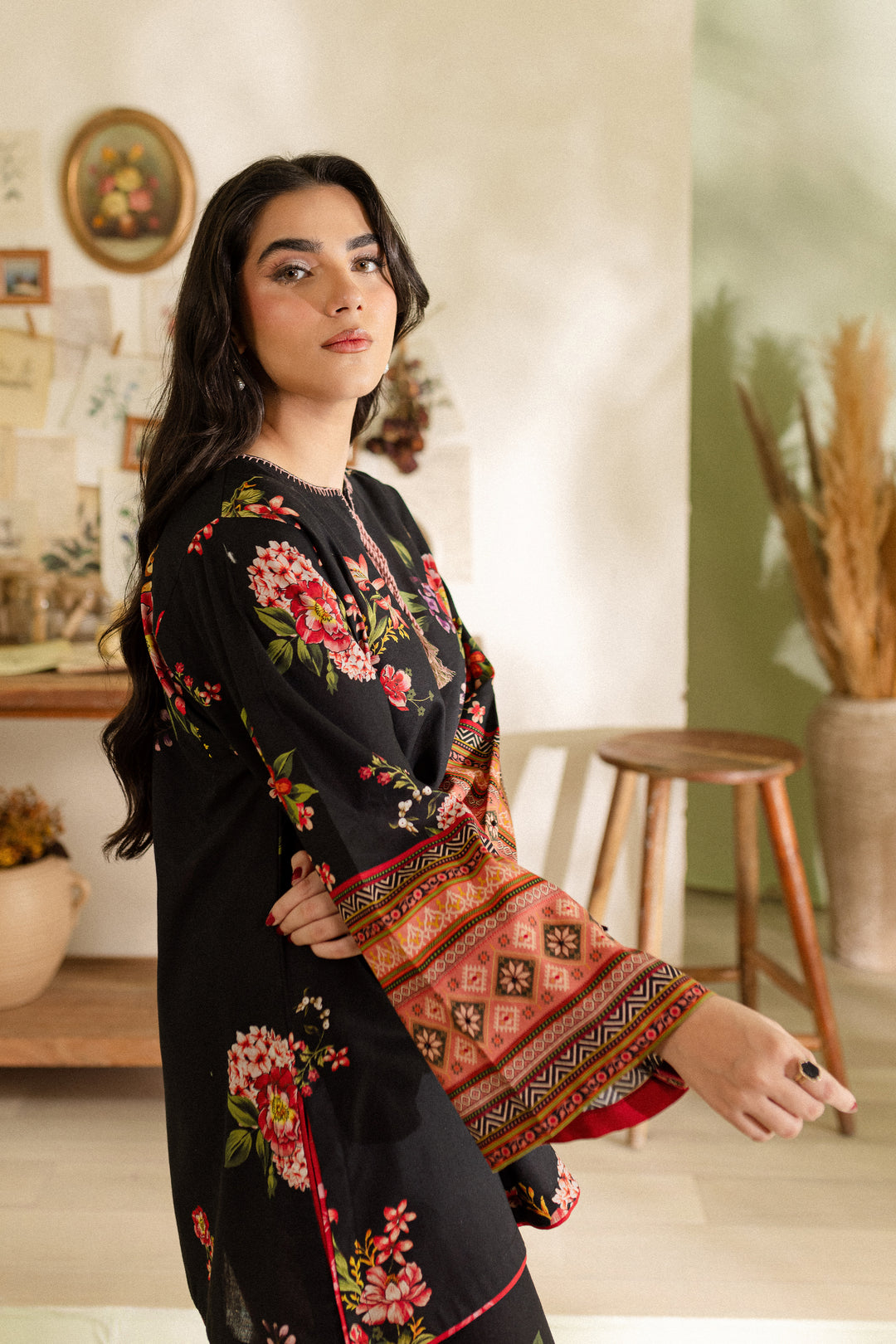 Eclipse 2Pc - Printed Khaddar Dress - BATIK