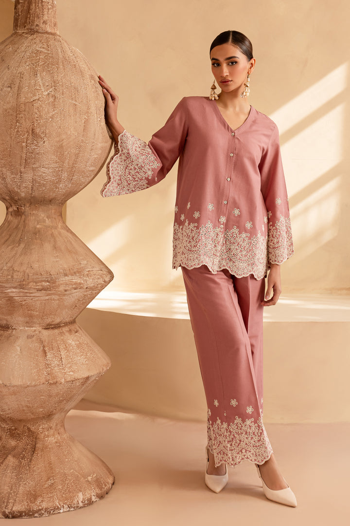 Sally 2Pc - Embroidered Khaddar Dress - BATIK