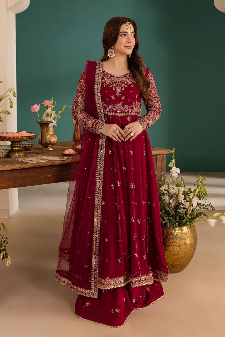 Zauq 3Pc - Embroidered Luxe Pret