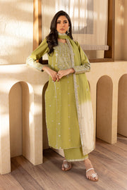 Mileno 3Pc - Embroidered Khaddar Dress