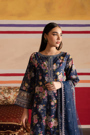 Blue Bano 3Pc - Printed Lawn Dress - BATIK