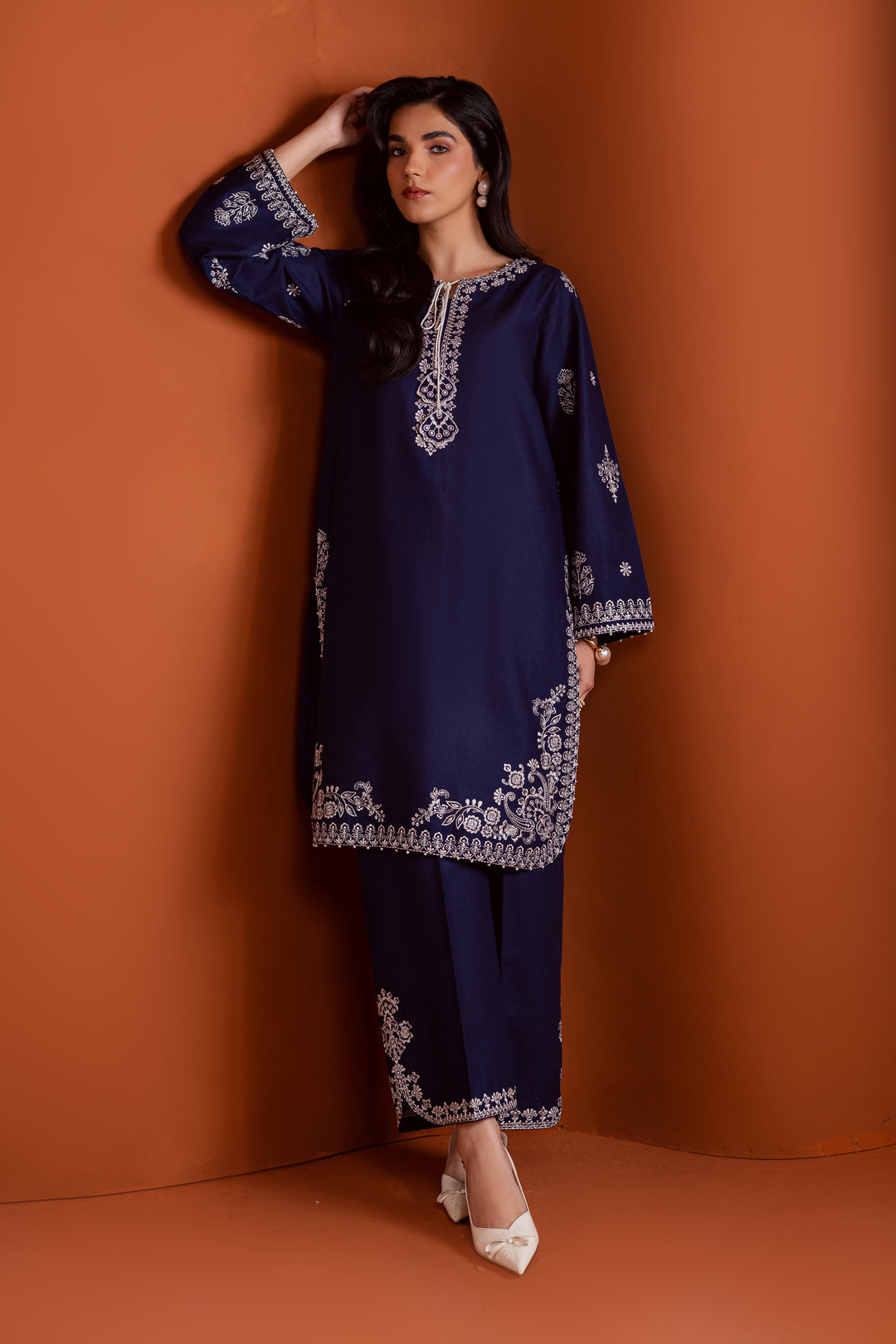 Bloomy 2Pc - Embroidered Khaddar Dress