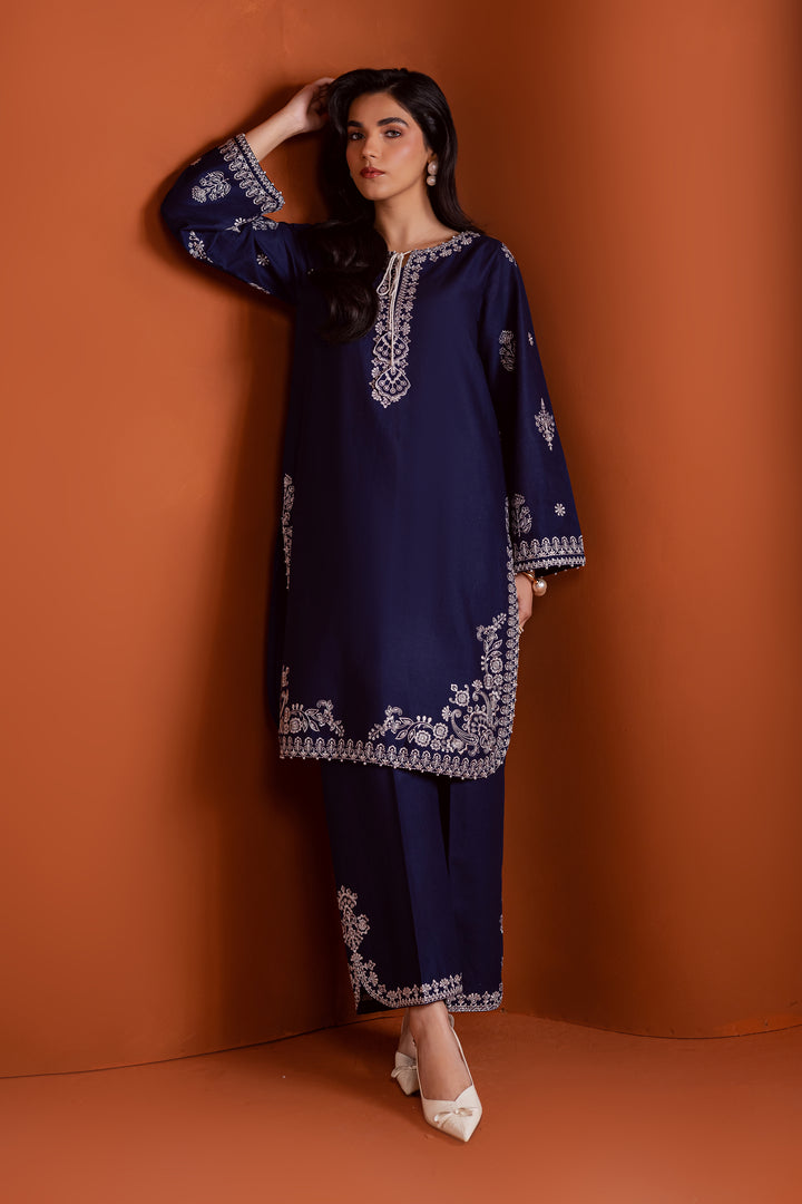 Bloomy 2Pc - Embroidered Khaddar Dress