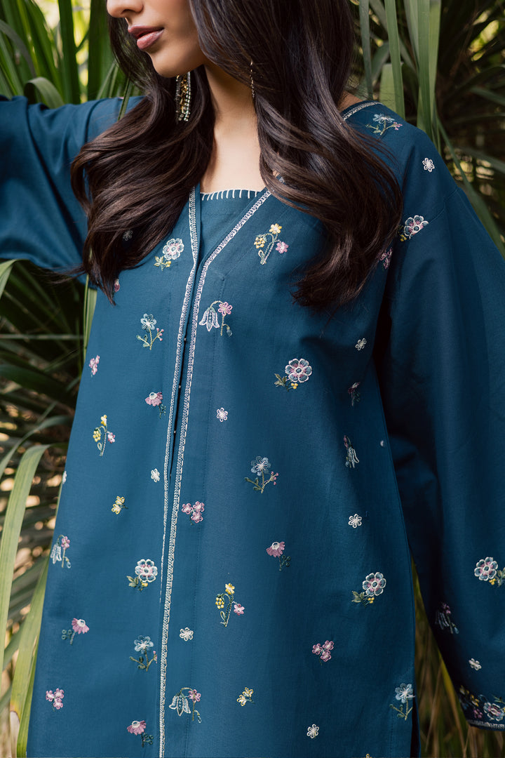 Floral Grace 3Pc - Embroidered Khaddar Dress