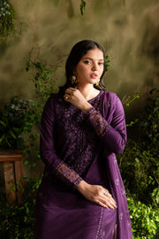 Purple Felix 3Pc - Embroidered Lawn Dress - BATIK