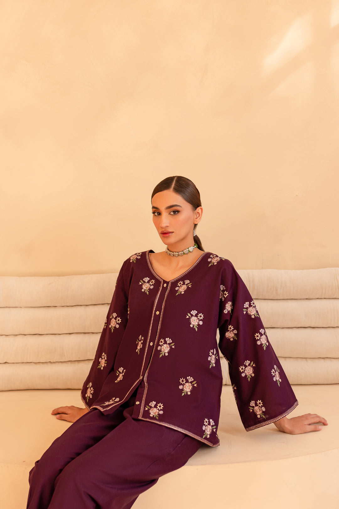 Benim 2Pc - Embroidered Khaddar Dress - BATIK