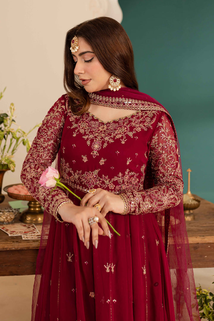 Zauq 3Pc - Embroidered Luxe Pret