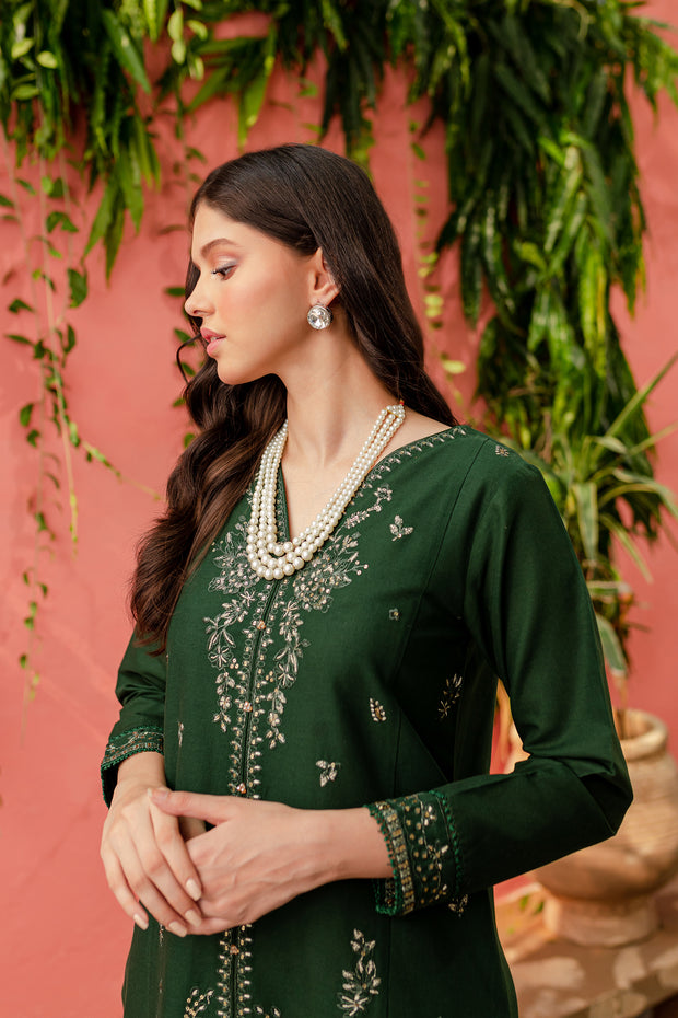 Liana 2Pc - Embroidered Khaddar Dress - BATIK