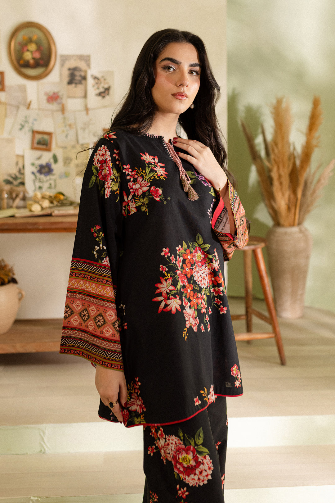 Eclipse 2Pc - Printed Khaddar Dress - BATIK