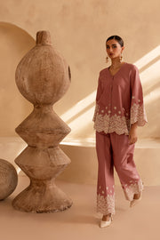 Sally 2Pc - Embroidered Khaddar Dress