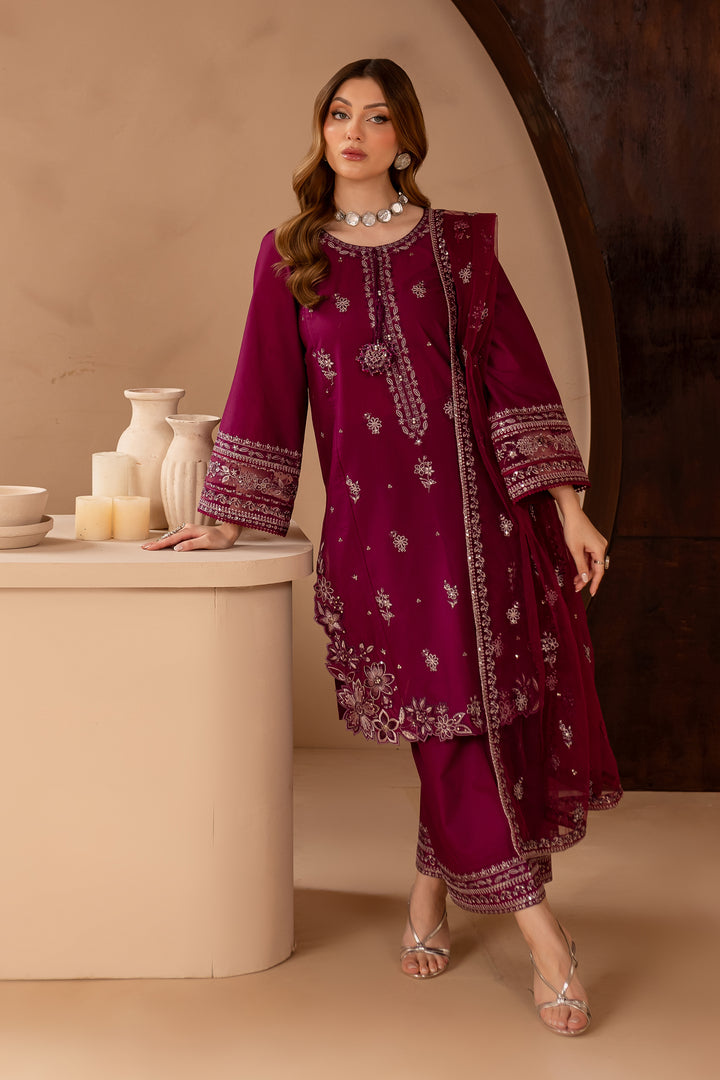 Wester 3Pc - Embroidered Lawn Dress