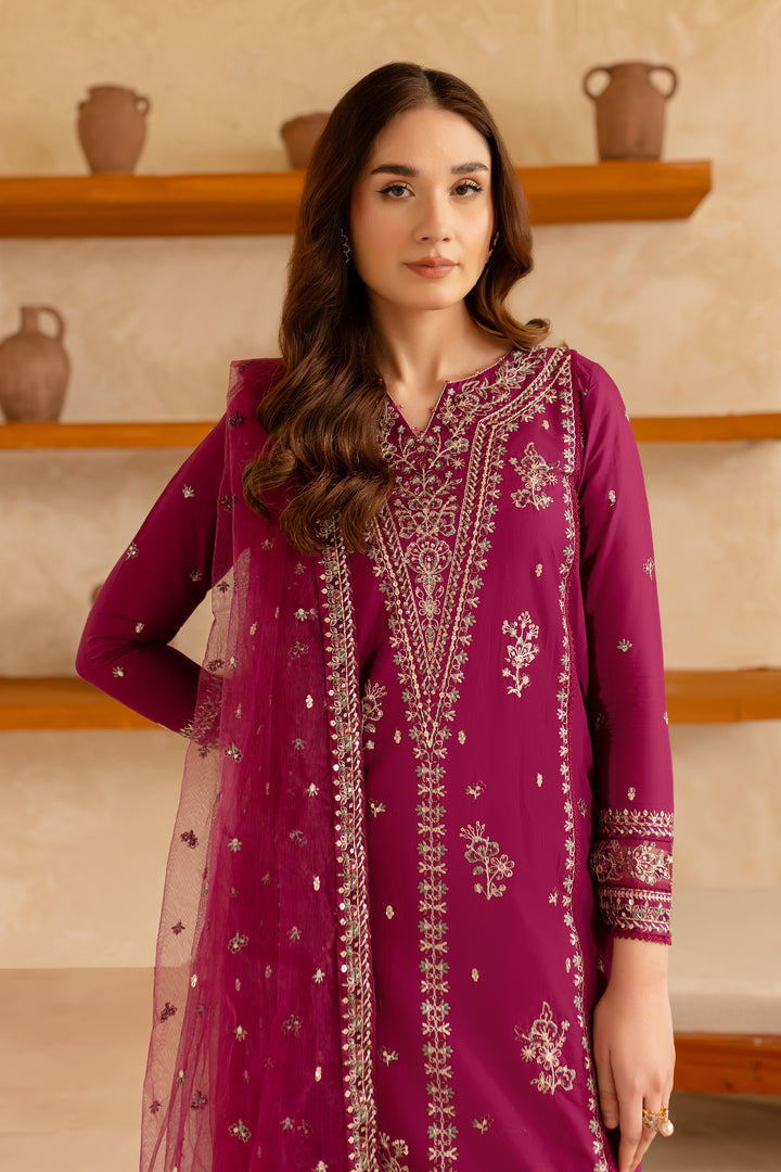 Ehaad 3Pc - Embroidered Lawn Dress