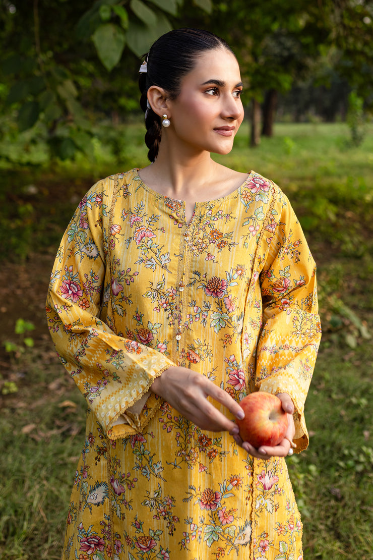 Edna 2Pc - Printed Khaddar Dress