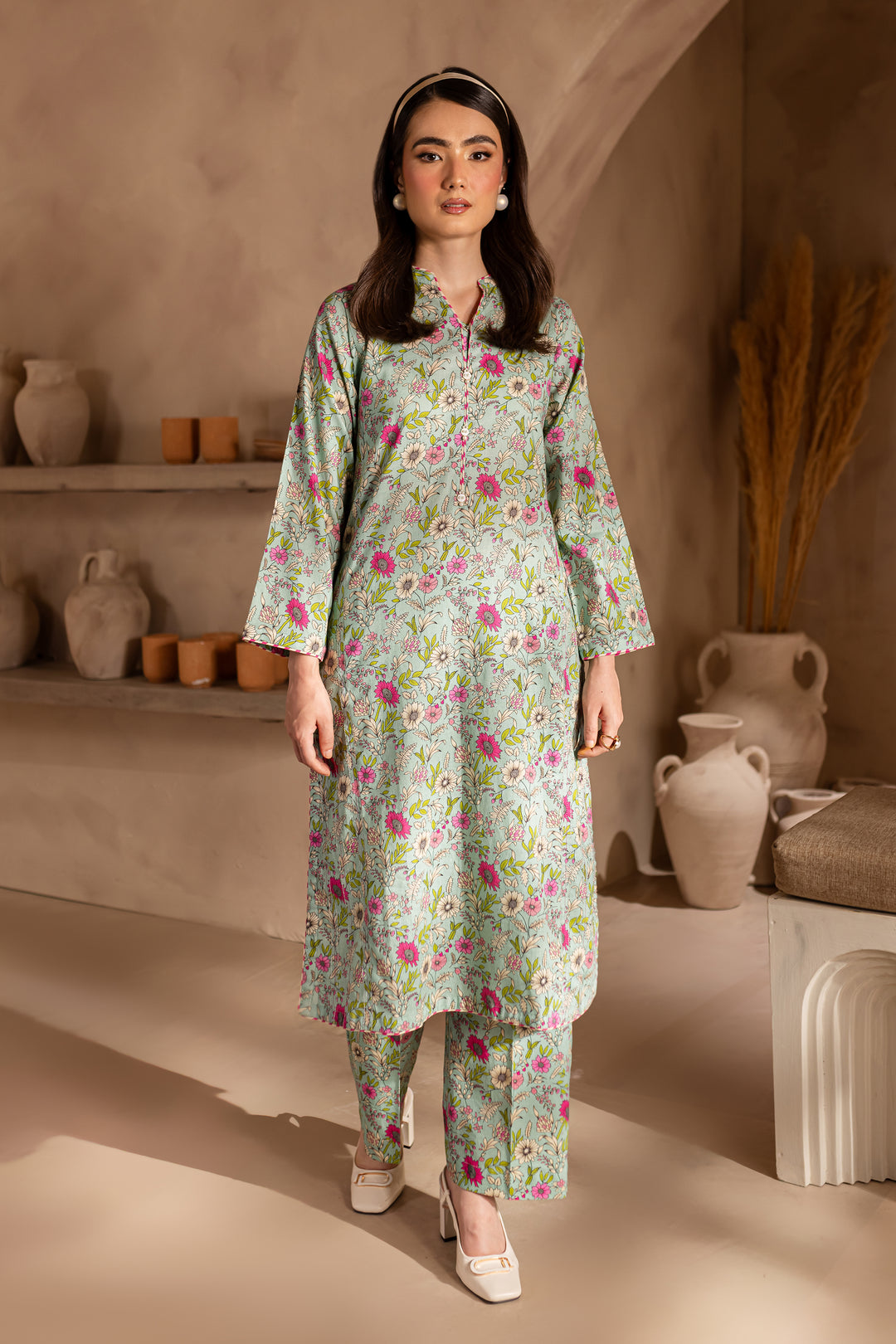 Salsa 2Pc - Printed Khaddar Dress - BATIK