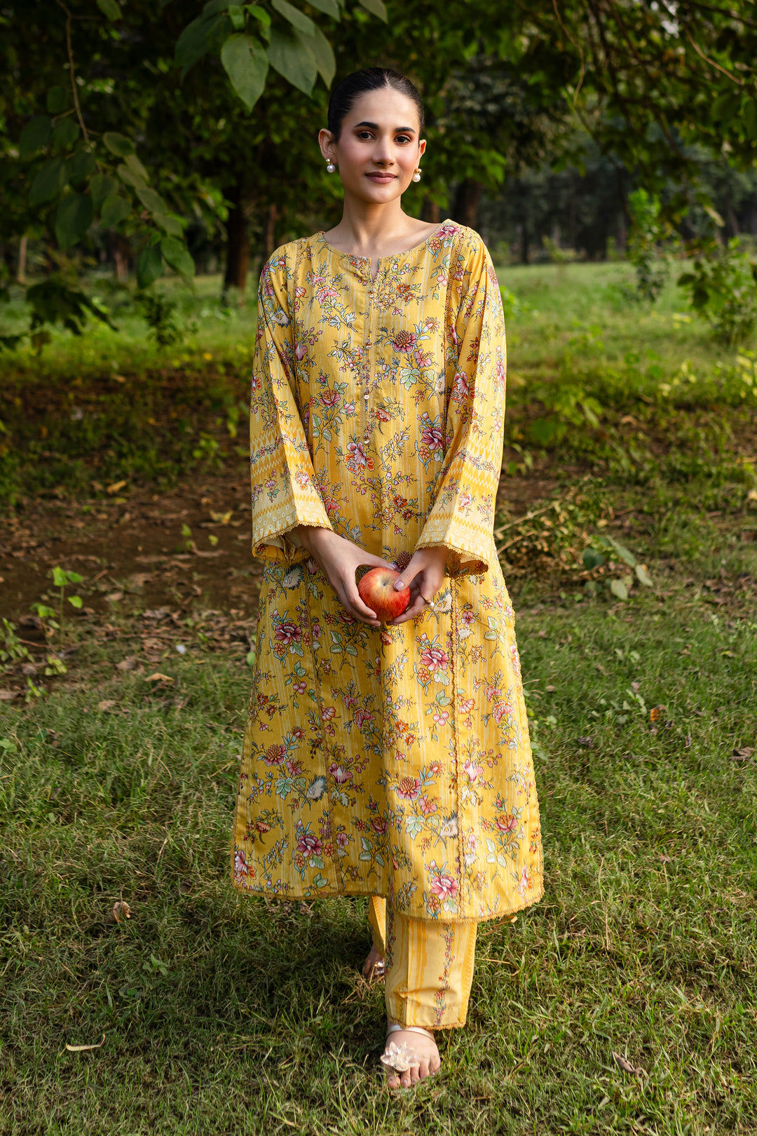 Edna 2Pc - Printed Khaddar Dress - BATIK