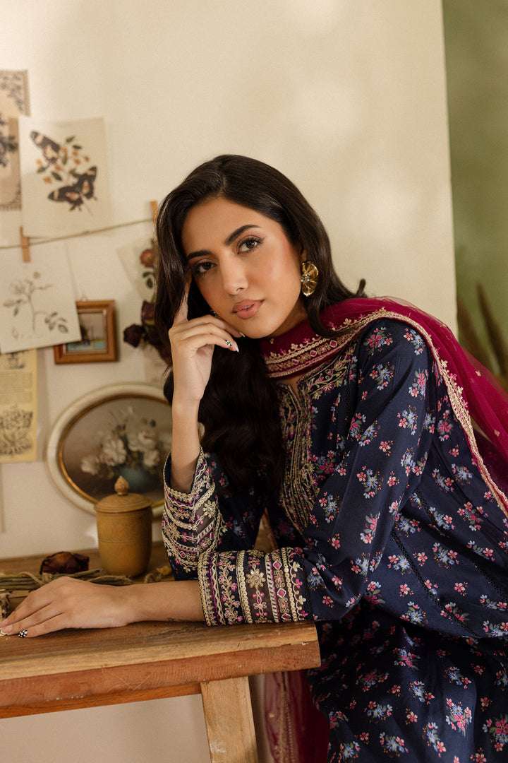 Joy 3Pc - Printed Khaddar Dress - BATIK