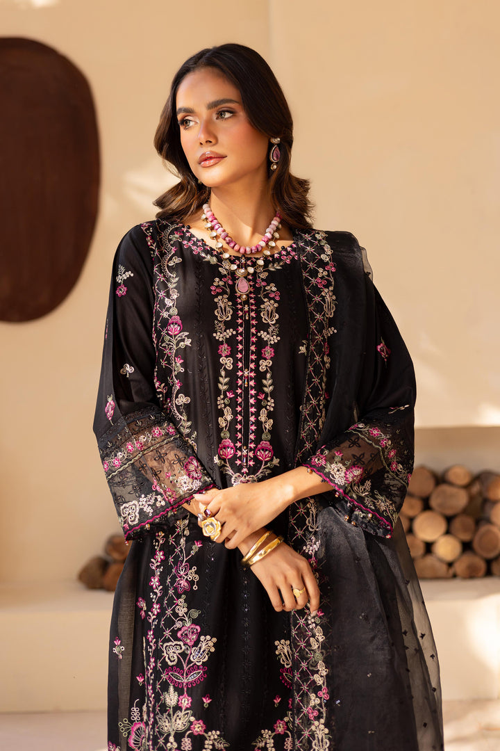 Black Onyx 3Pc - Embroidered Luxe PIMA