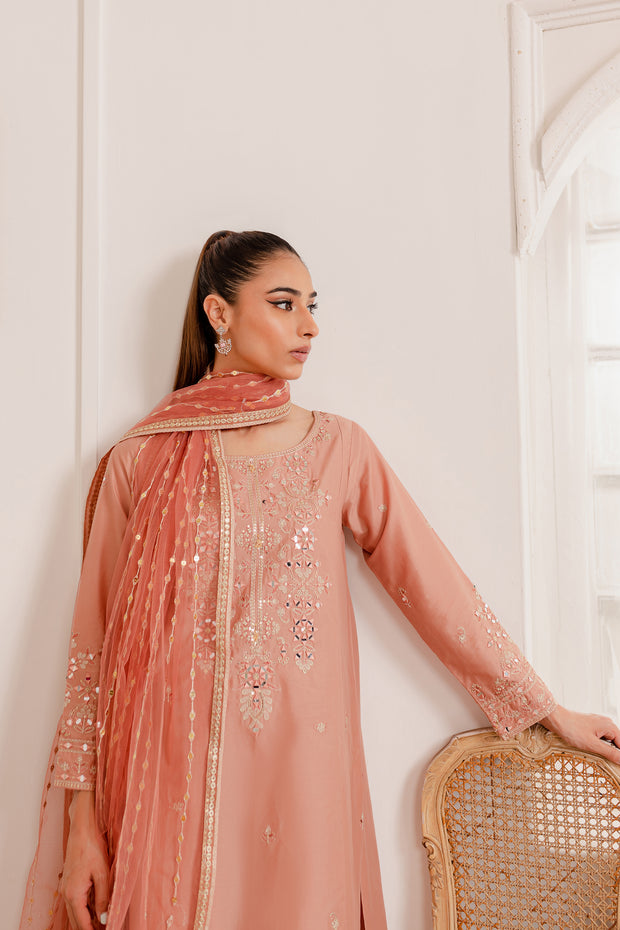 Veera 3Pc - Embroidered Luxe PRET - BATIK