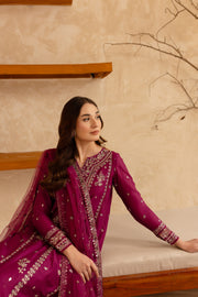 Ehaad 3Pc - Embroidered Lawn Dress