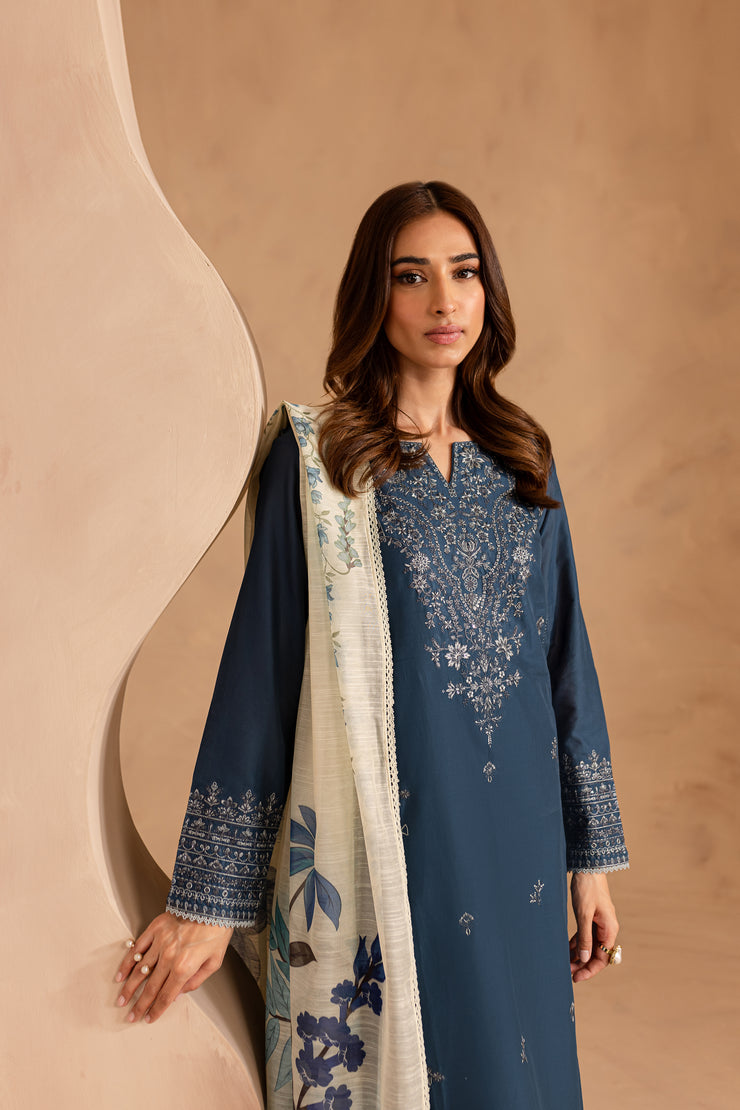 Quesera 3Pc - Embroidered Lawn Dress - BATIK