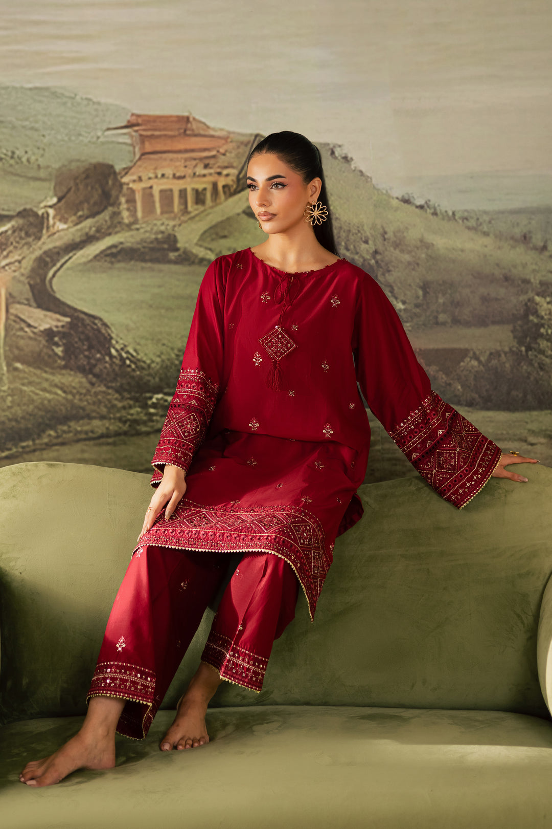 Flawn 2Pc - Embroidered Lawn Pret