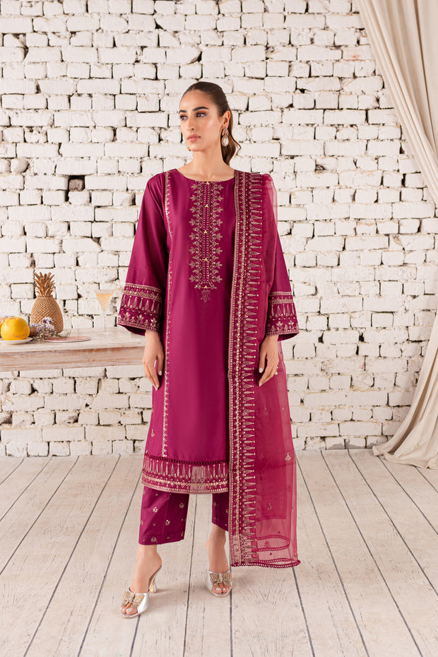 Morus 3Pc - Embroidered Lawn Dress