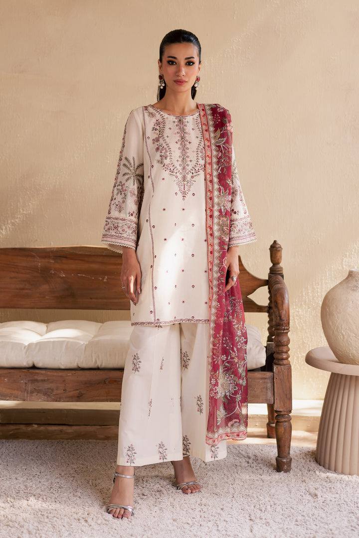 Flynn 3Pc - Embroidered Solid Dress - BATIK