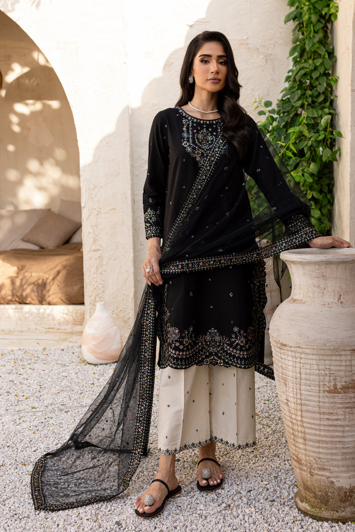 Azha 3Pc - Embroidered Khaddar Dress - BATIK