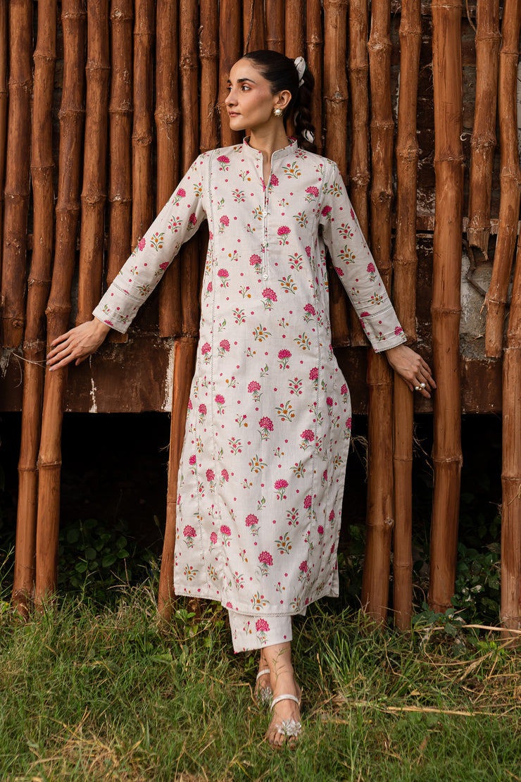 Jerry 2Pc - Printed Khaddar Dress